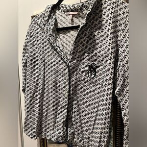 Victoria’s Secret button-down flannel sleeping shirt